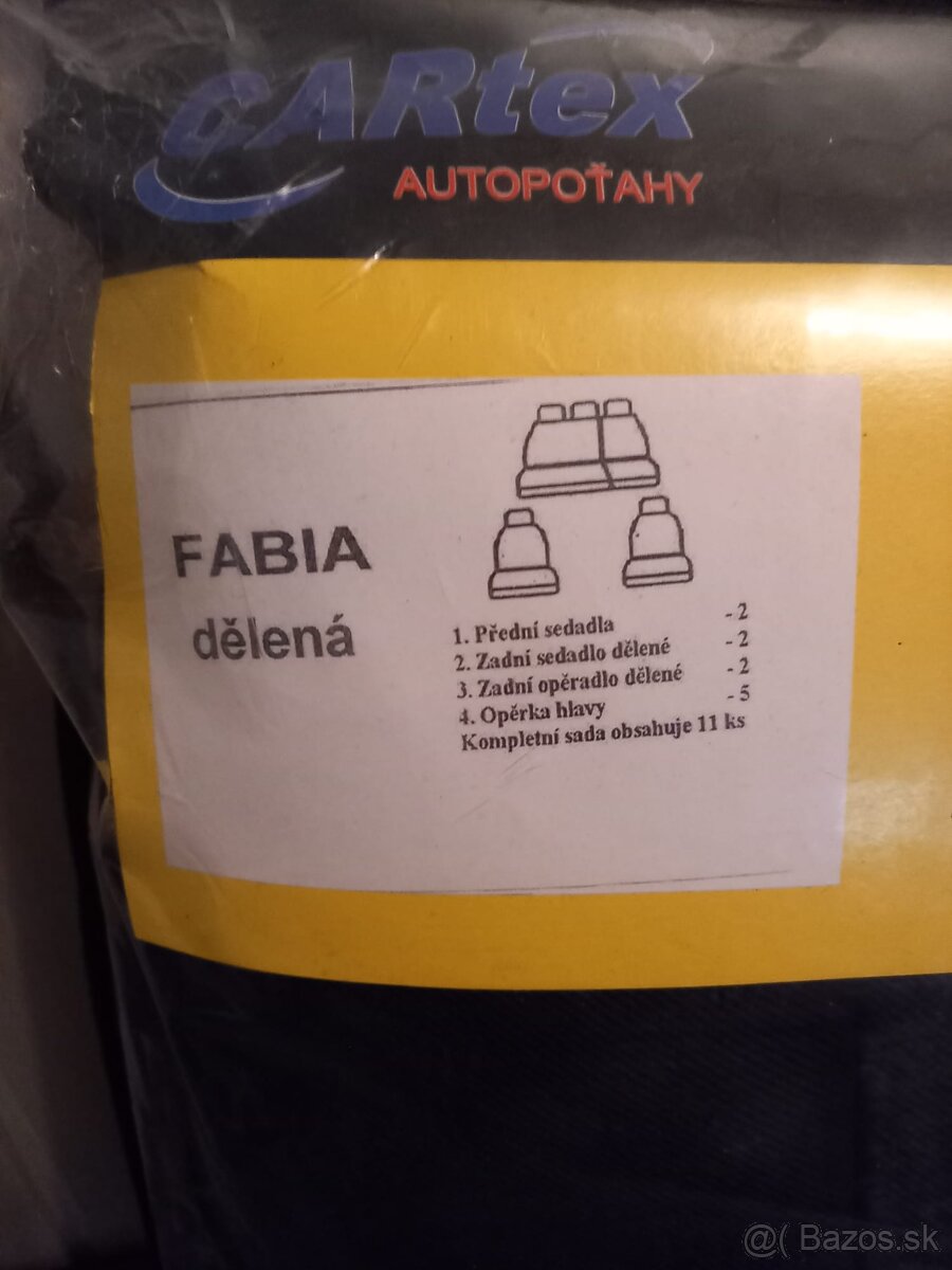 Poťahy na sedadlá Škoda Fabia 1 - 2