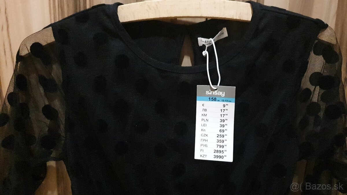 Cierne saty s gulickami - 2