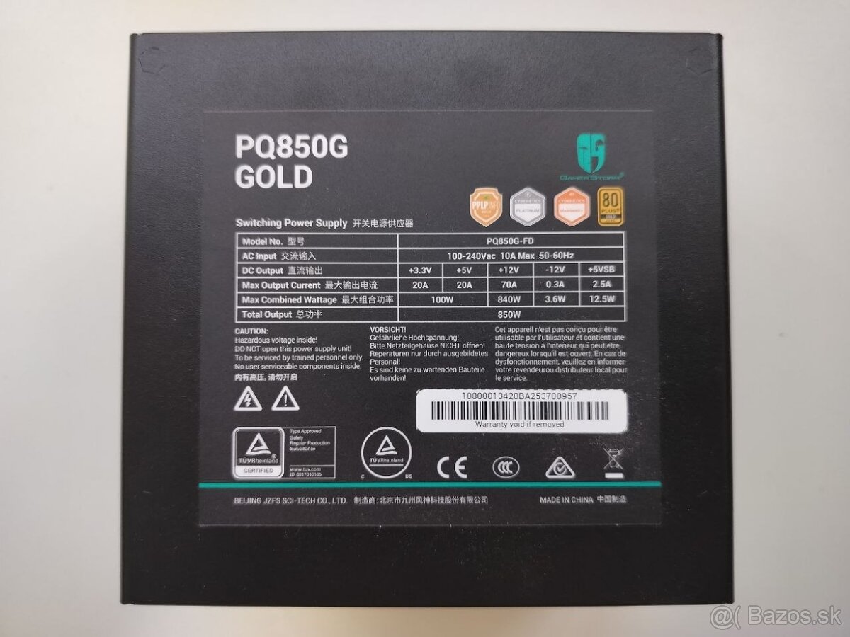 Predám DeepCool GAMERSTORM PQ850G 850 W - 2