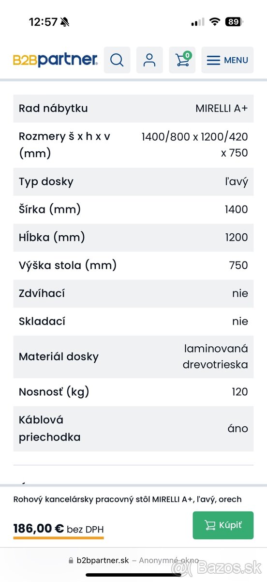 Kancelársky stôl + kontajner - 2