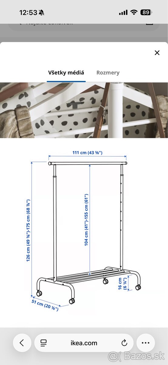 Ikea vešiak RIGGA - 2