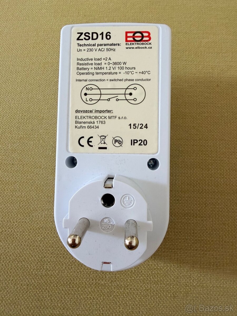 Inteligentná zásuvka Elektrobock ZSD16 - 2