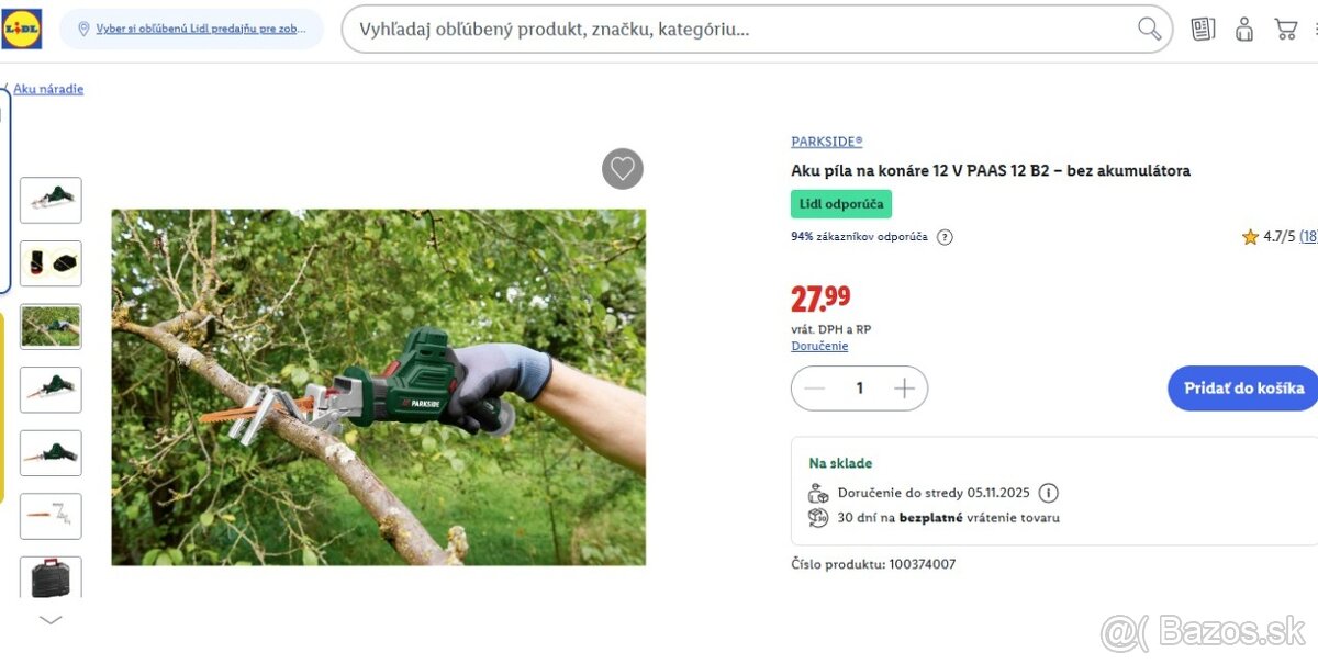 PARKSIDE® Aku píla na konáre PAAS 12 – Nepoužitá - 2