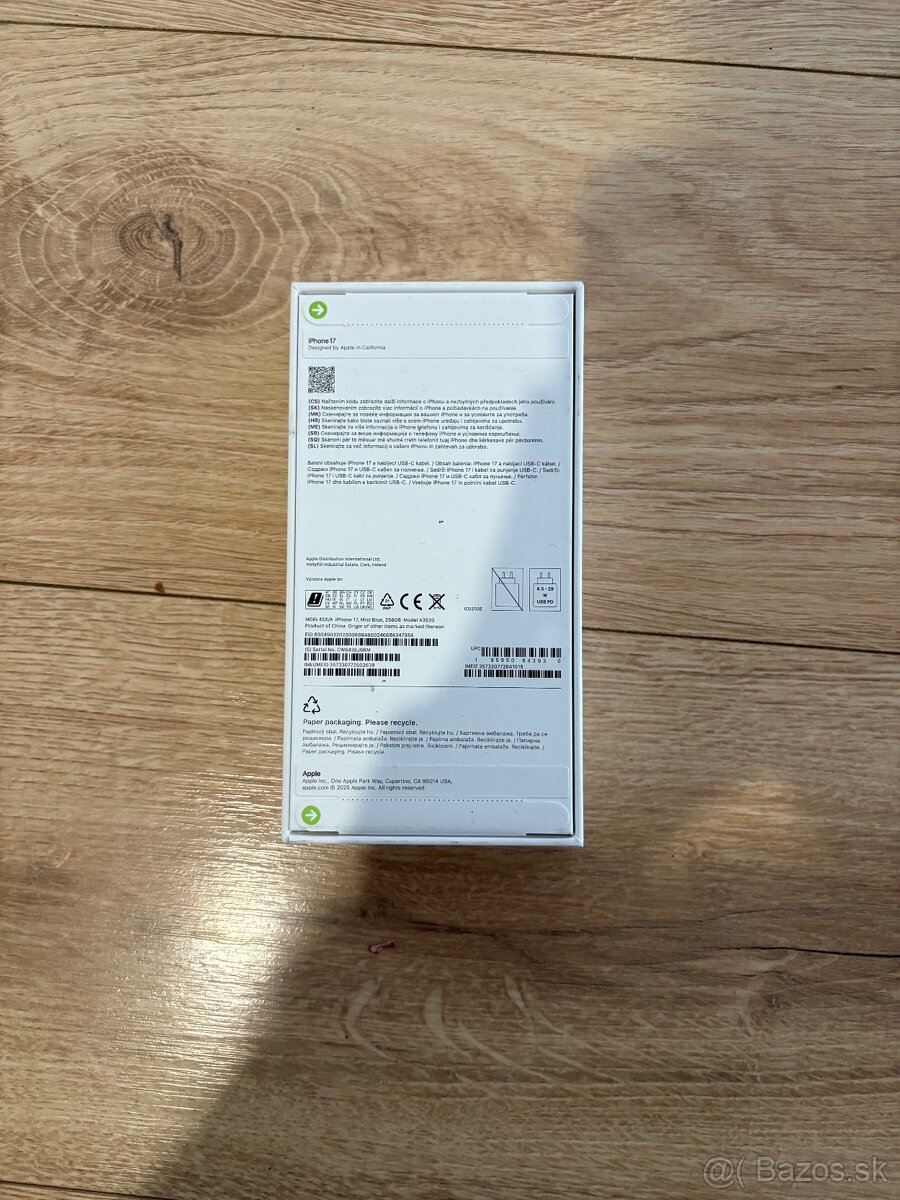 Predám nový modrý iPhone 17 256GB - 2