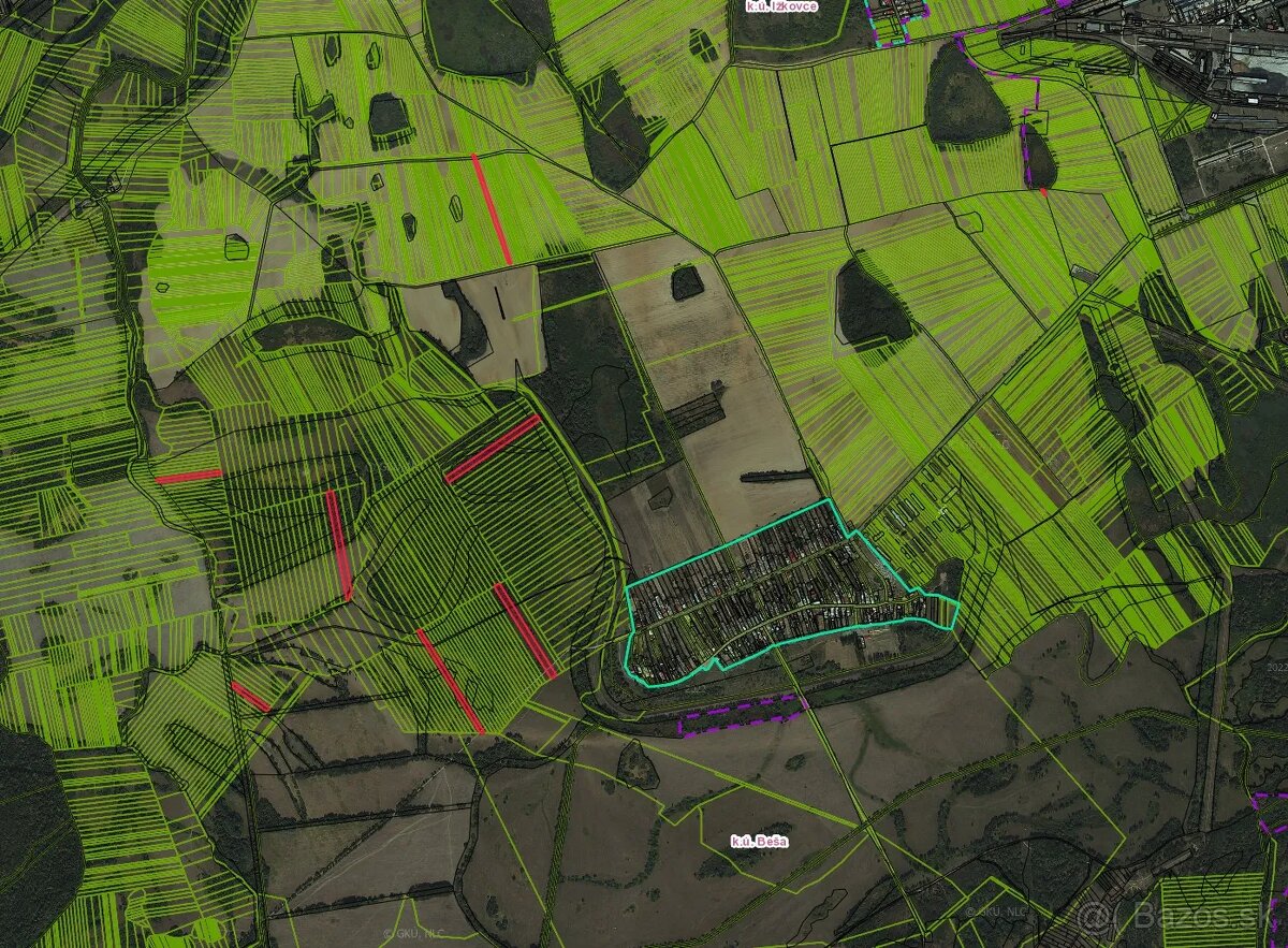 Beša – 4.571 m2 POĽNOHOSPODÁRKA PÔDA a LESY - 2