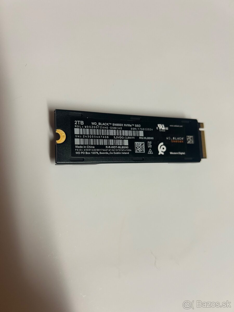 WD Black SN850X 2TB heatsink – nový - 2