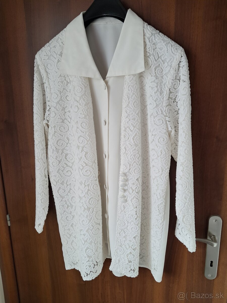 krémová elegantná blúzka - 2