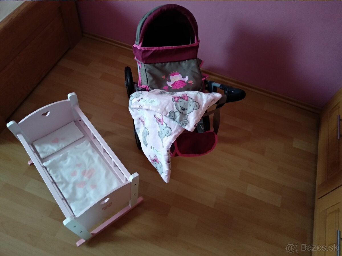 Kočík a kolíska pre bábiku - 2