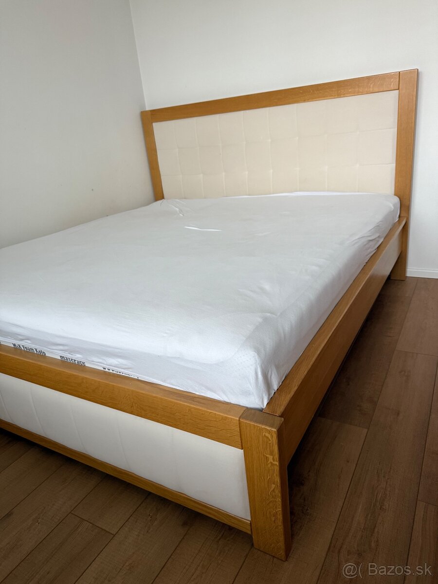 Posteľ z dubového masívu 180x200cm - 2