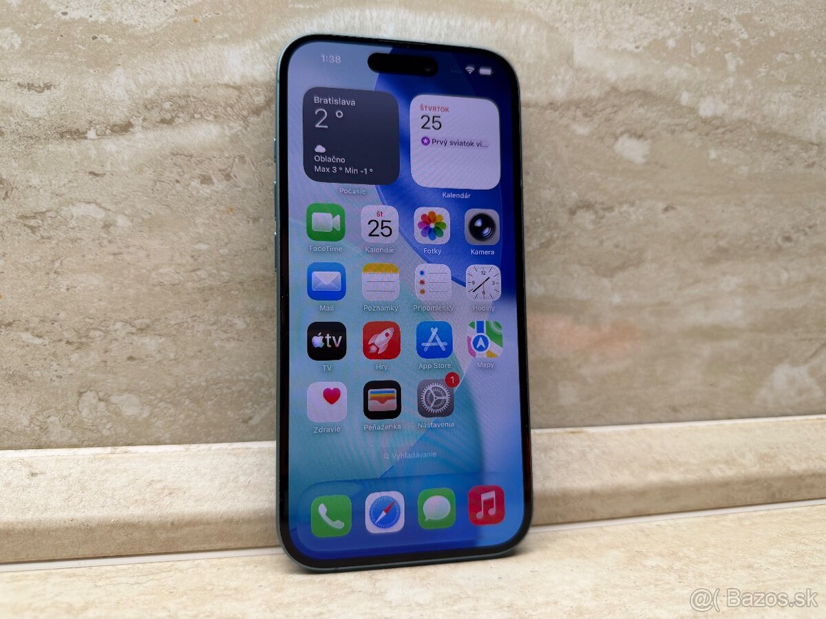 iPhone 16 128GB zelená, batéria: 97% - 2