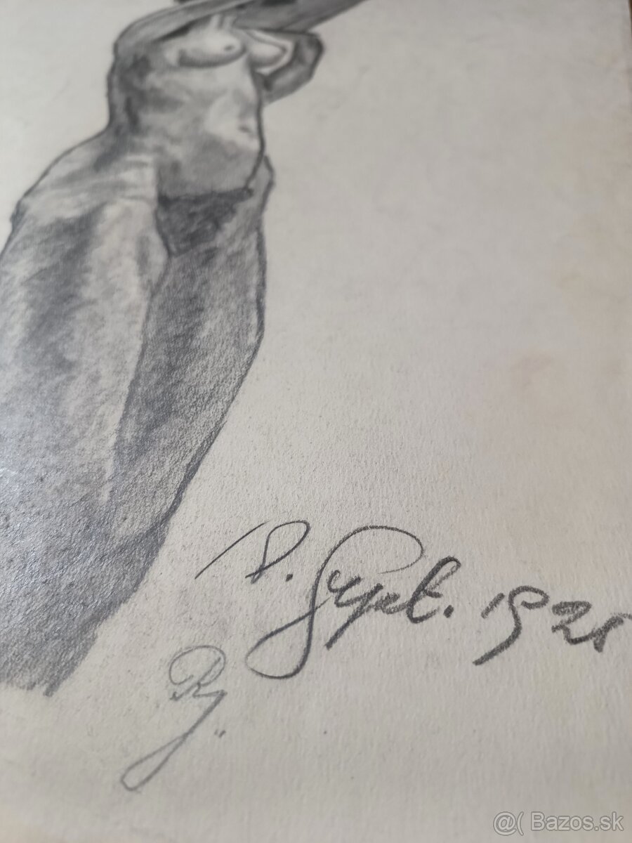 Kresba: Art Deco Akt, Viedeň, 1925 - 2