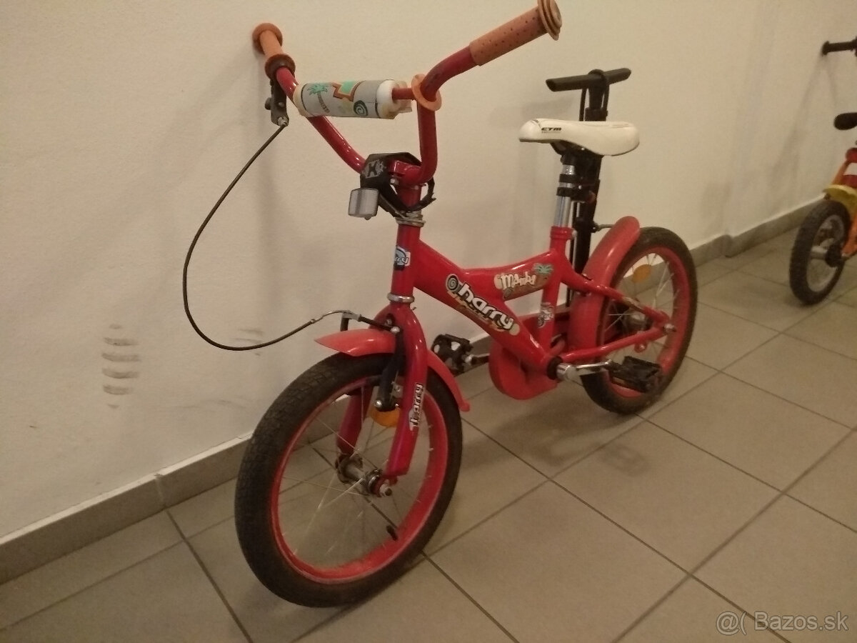 Predám Detský bicykel, červený - 2