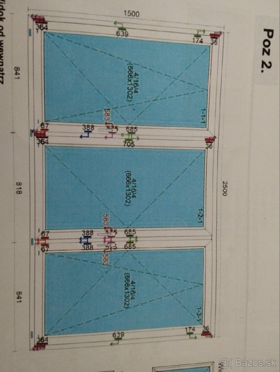 Plastové okno 1500x2500 - 2