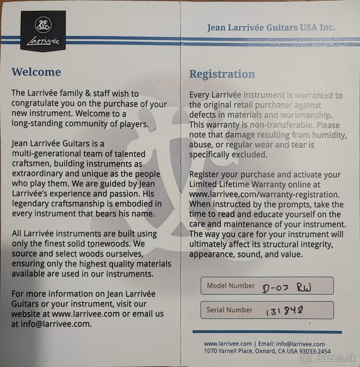 Larrivée D-03 Recording Series - 2