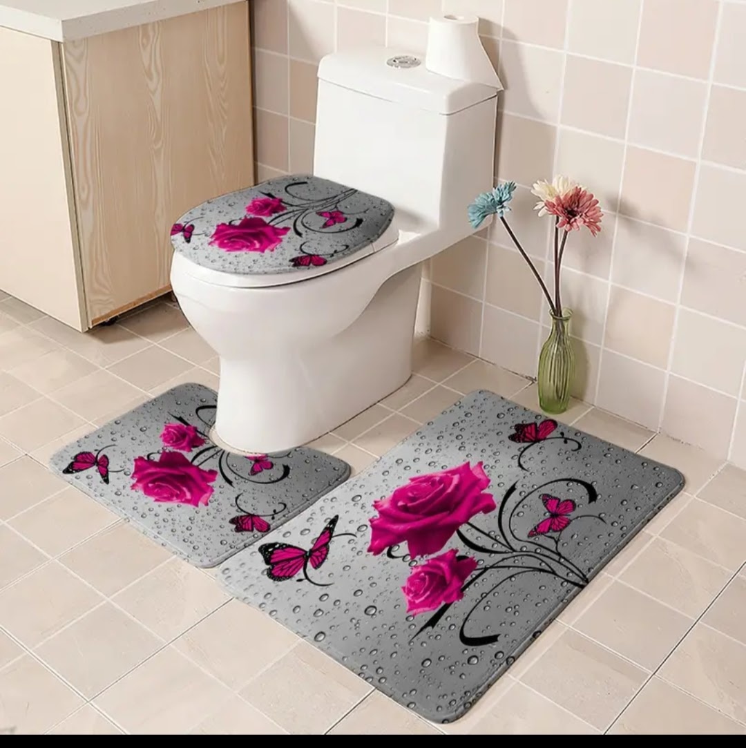 Nový červeny kúpeľňový set - 2