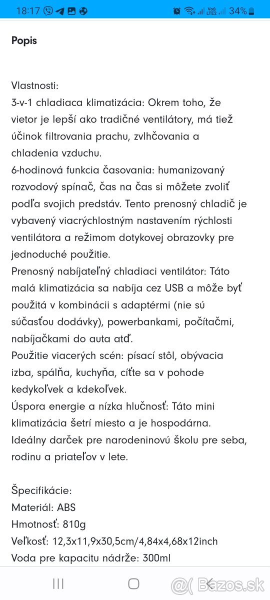 Predám prenosnú klimatizaciu - 2