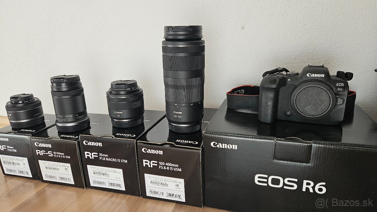SET Full-frame bezzrkadlovka CANON EOS R6 + 4 objektivy - 2