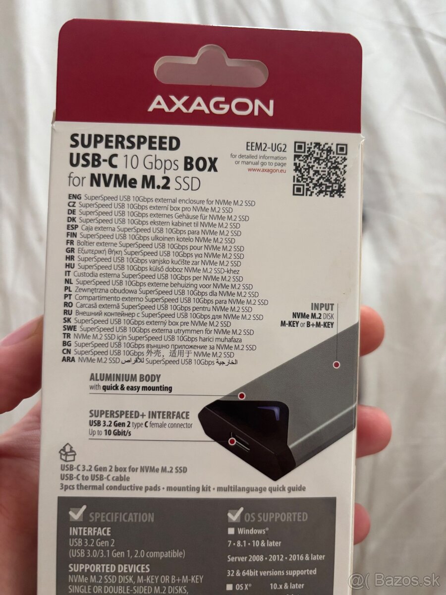 Externý box na SSD disk - 2