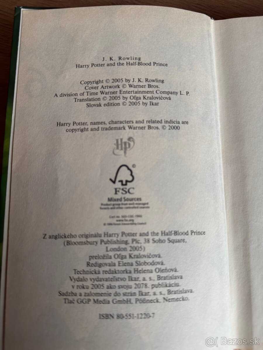 Predám Harry Potter 6 Polovičný Princ - 2