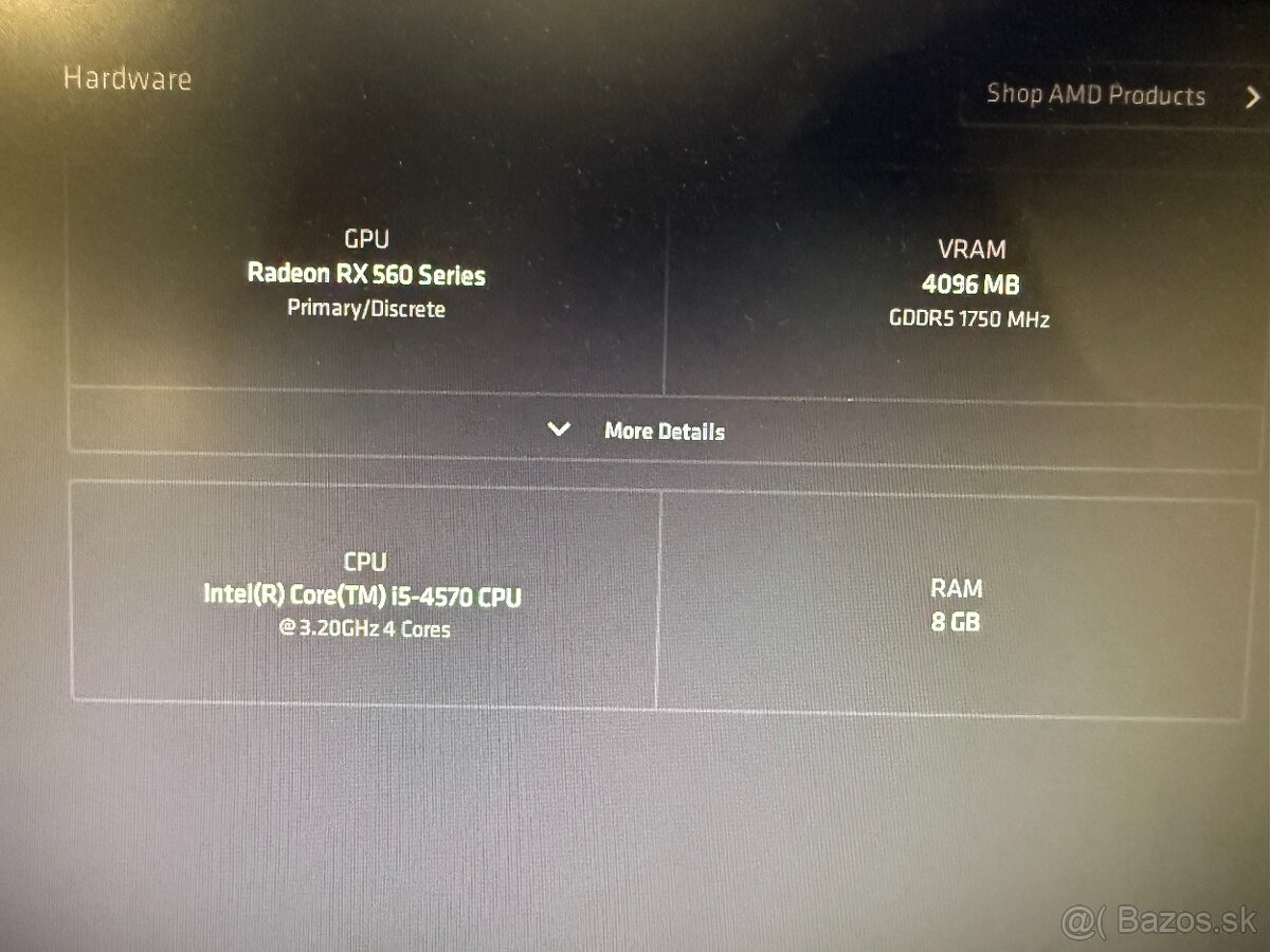 Herný počítač i5‑4570/8GB RAM/RX 560/250 SSD + 500 HDD - 2