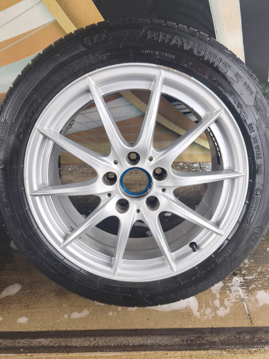 Elektróny R17 5x112 na letných pneu 205/50 Barum Bravuris 5 - 2