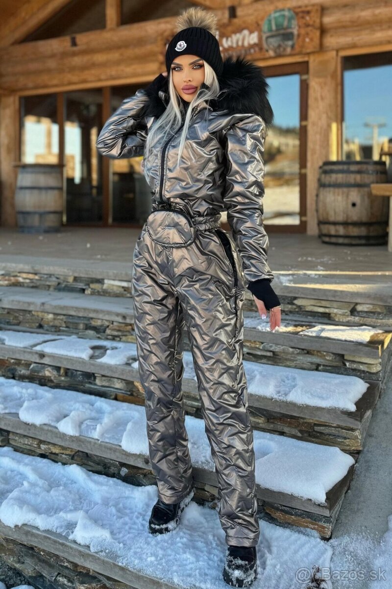 Krasna damska metalicka lyziarska suprava s ladvinkou NOVA - 2