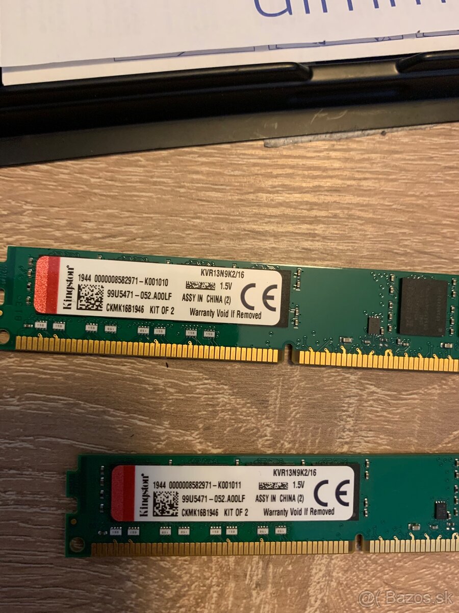 PREDANÁ-Predám pamäť Kingston DDR3 KIT 16GB (2x8GB) - 2