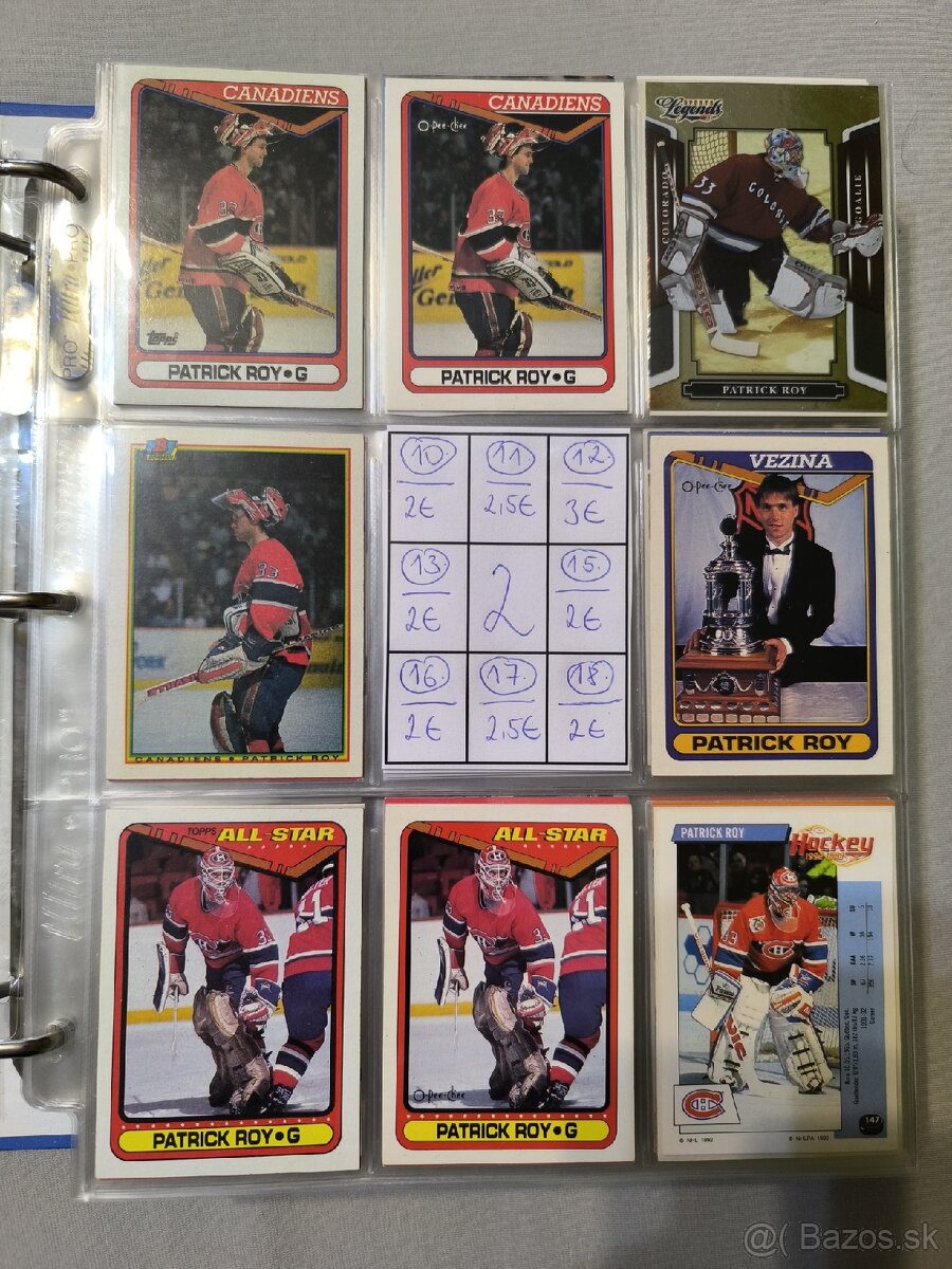 Hokejové kartičky - Patrick Roy 1 - 2