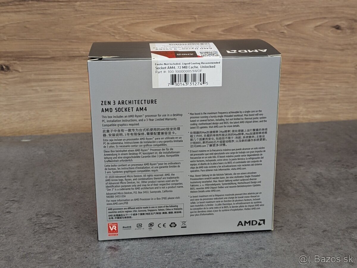 AMD Ryzen 9 5950X 3,4 GHz, 16-jadrový, socket AM4 - NOVÝ - 2