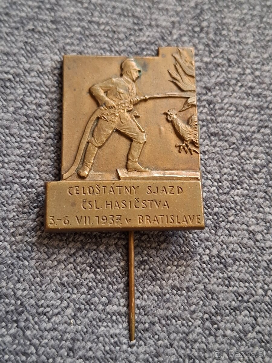Hasičský odznak Bratislava 1937 - 2