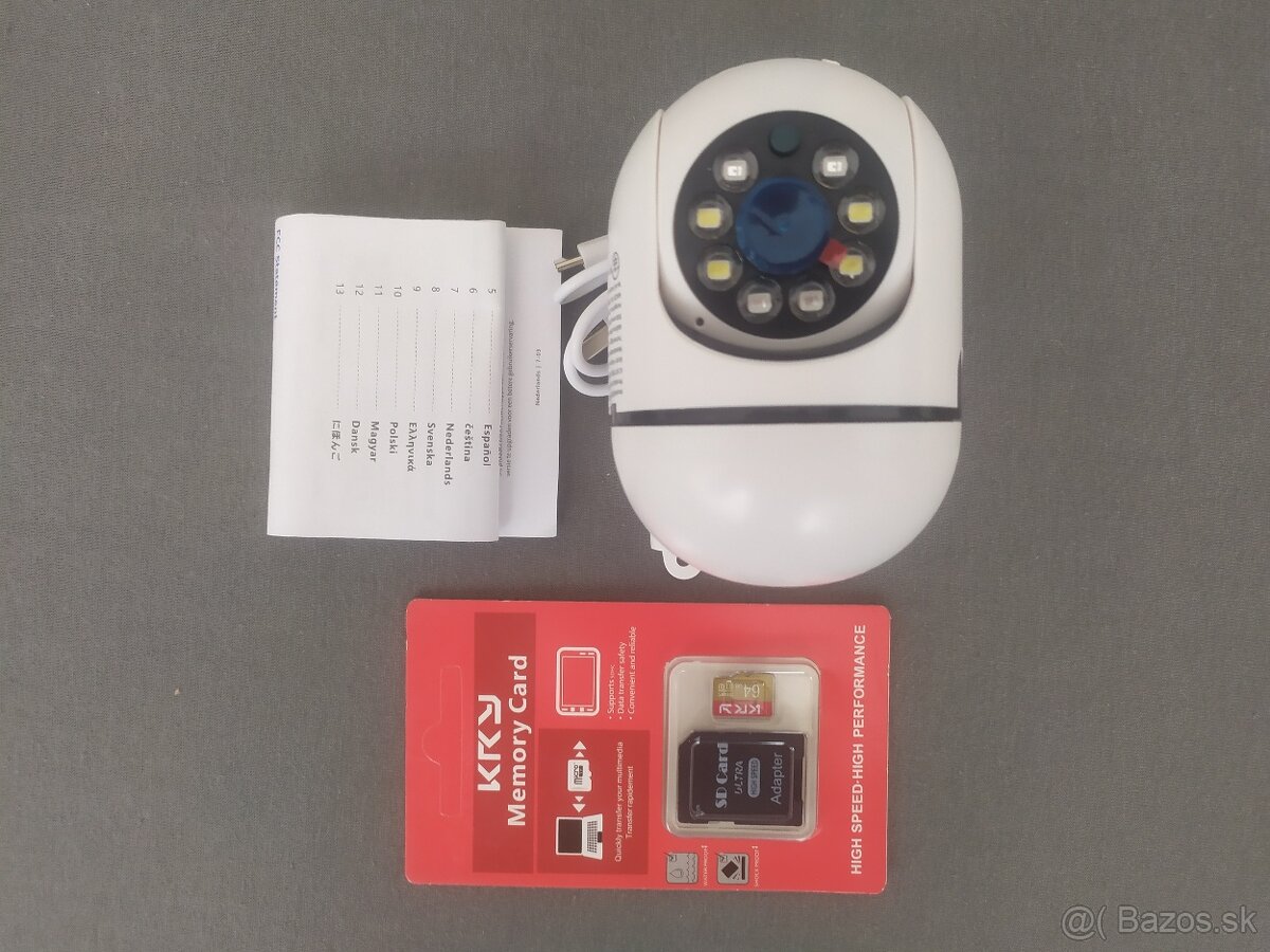 Bezpečnostná WIFI kamera+ 64GB SD karta - 2