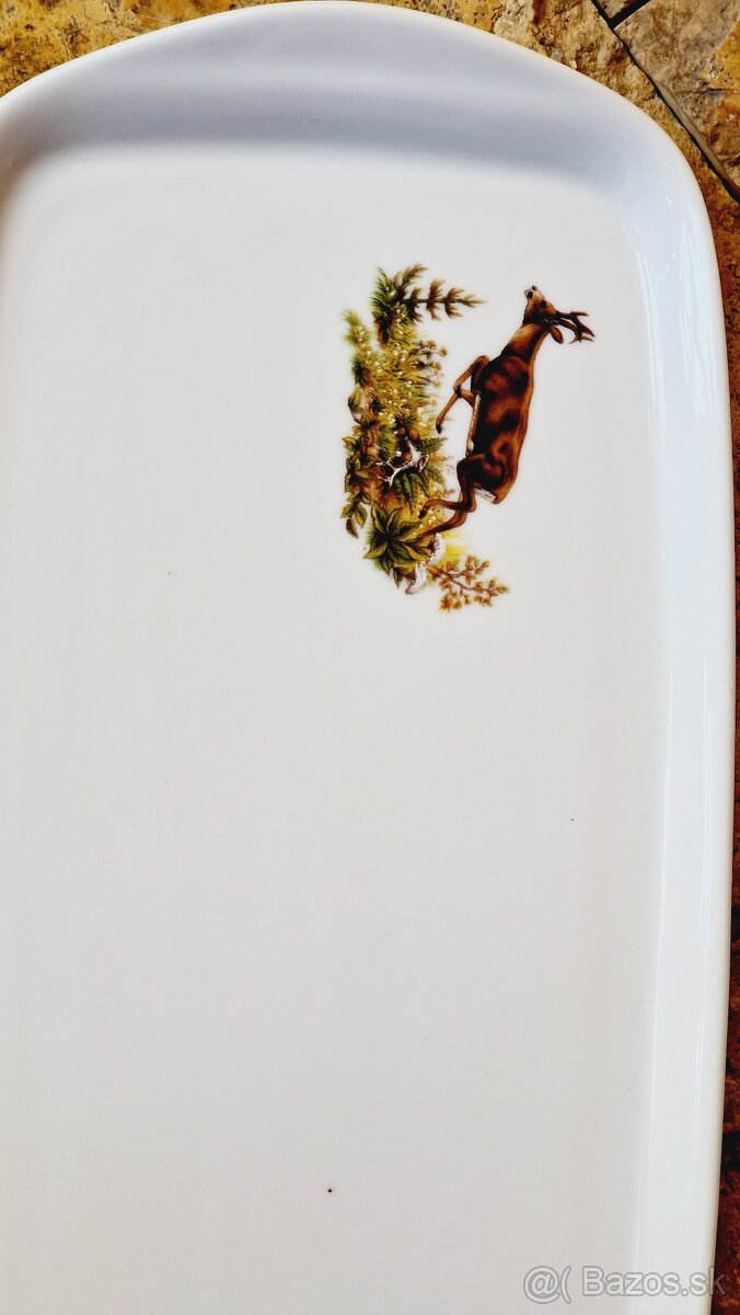 Ako nová servirovacia tácka- podnos s poľovníckym motívom zn - 2