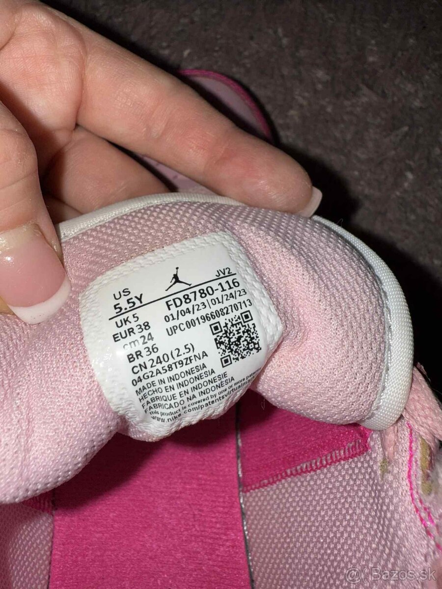 Nike Air Jordan 1 Mid GS Pink original swarovski kozene - 2