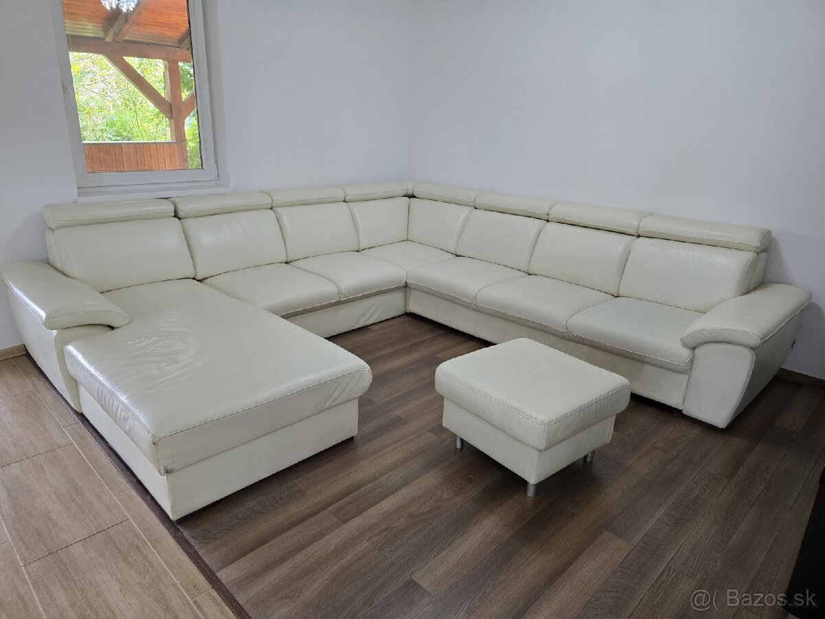 Predam rozkladaci gauc v bezovej kozi - 2