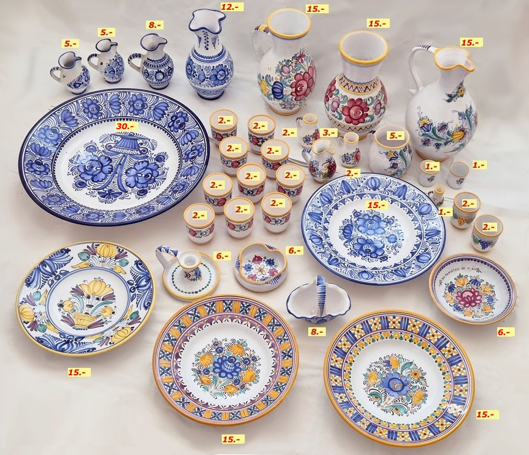 Modranská keramika farebná a modrá - 2