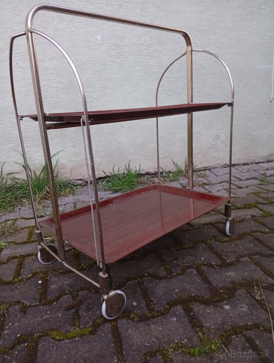 Starý chrómový stolik - 2