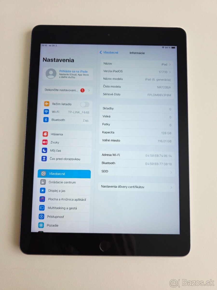 Apple iPad 6 128 GB Gray - 2