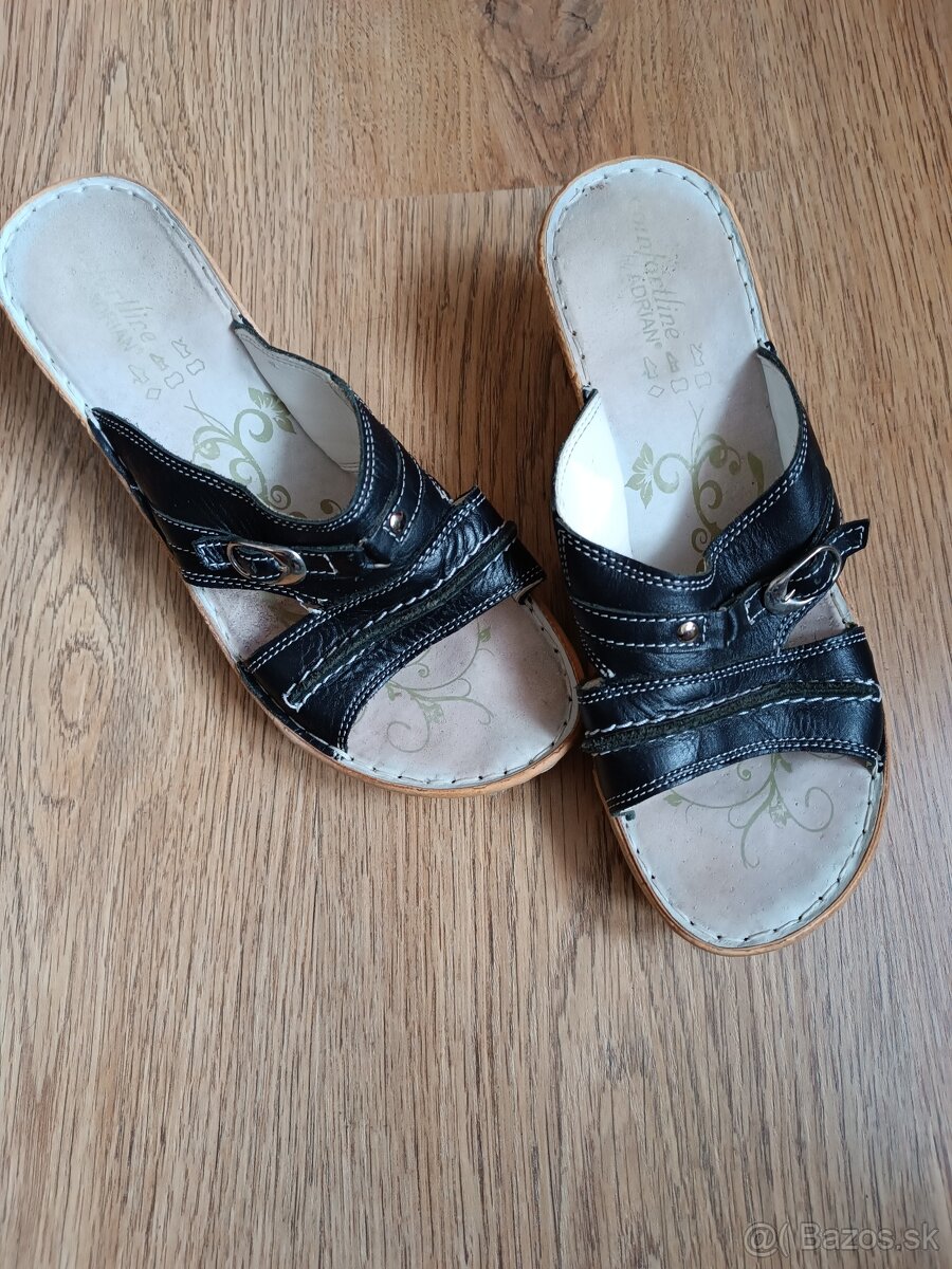 Vsuvky dámske kožené vel. 39 - 2