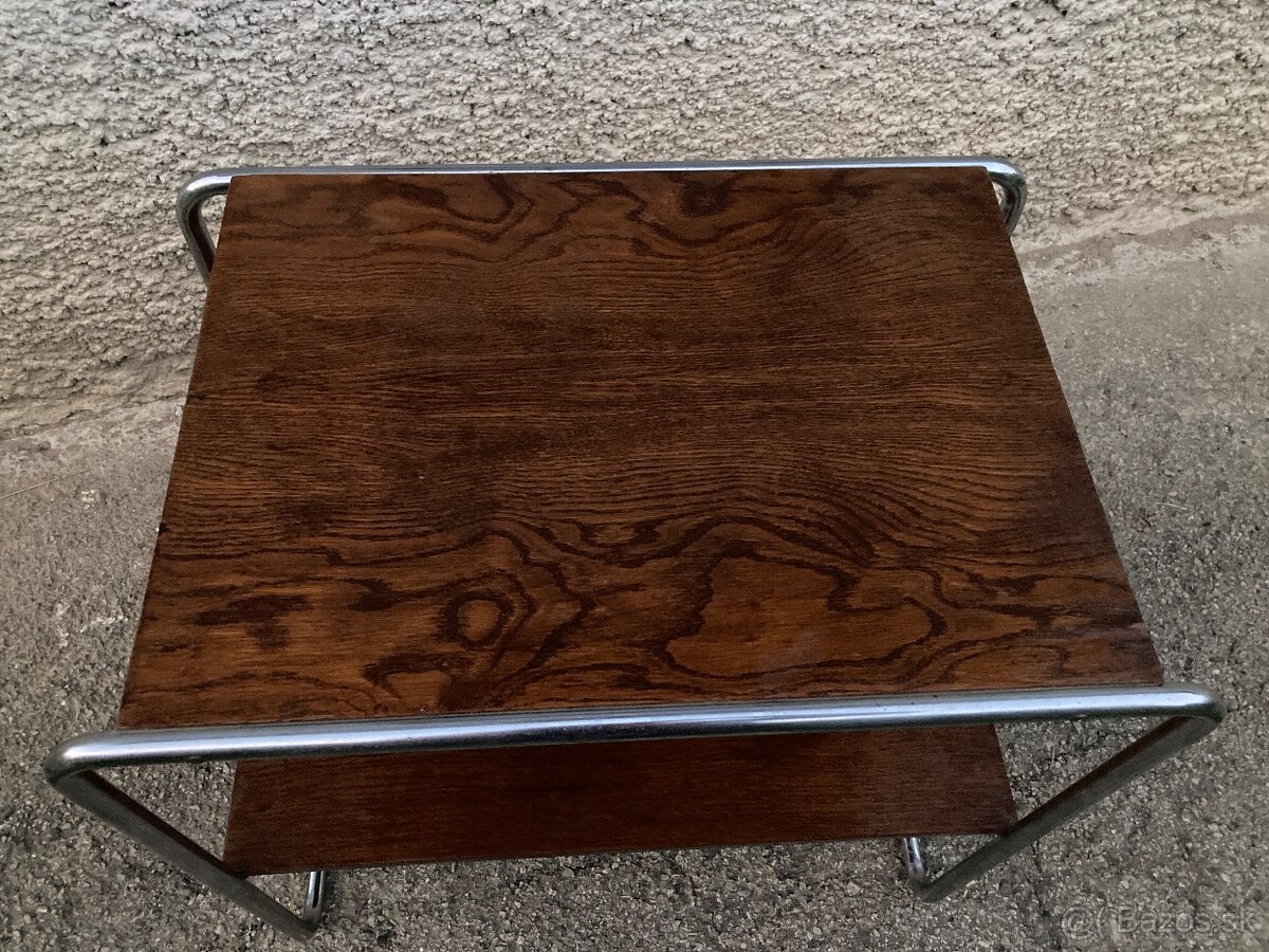 starožitný chrómový stolík - 2