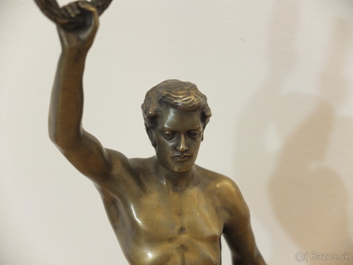 BRONZOVÁ POSTAVA-HANS KECK KOLEM 1900 - 2