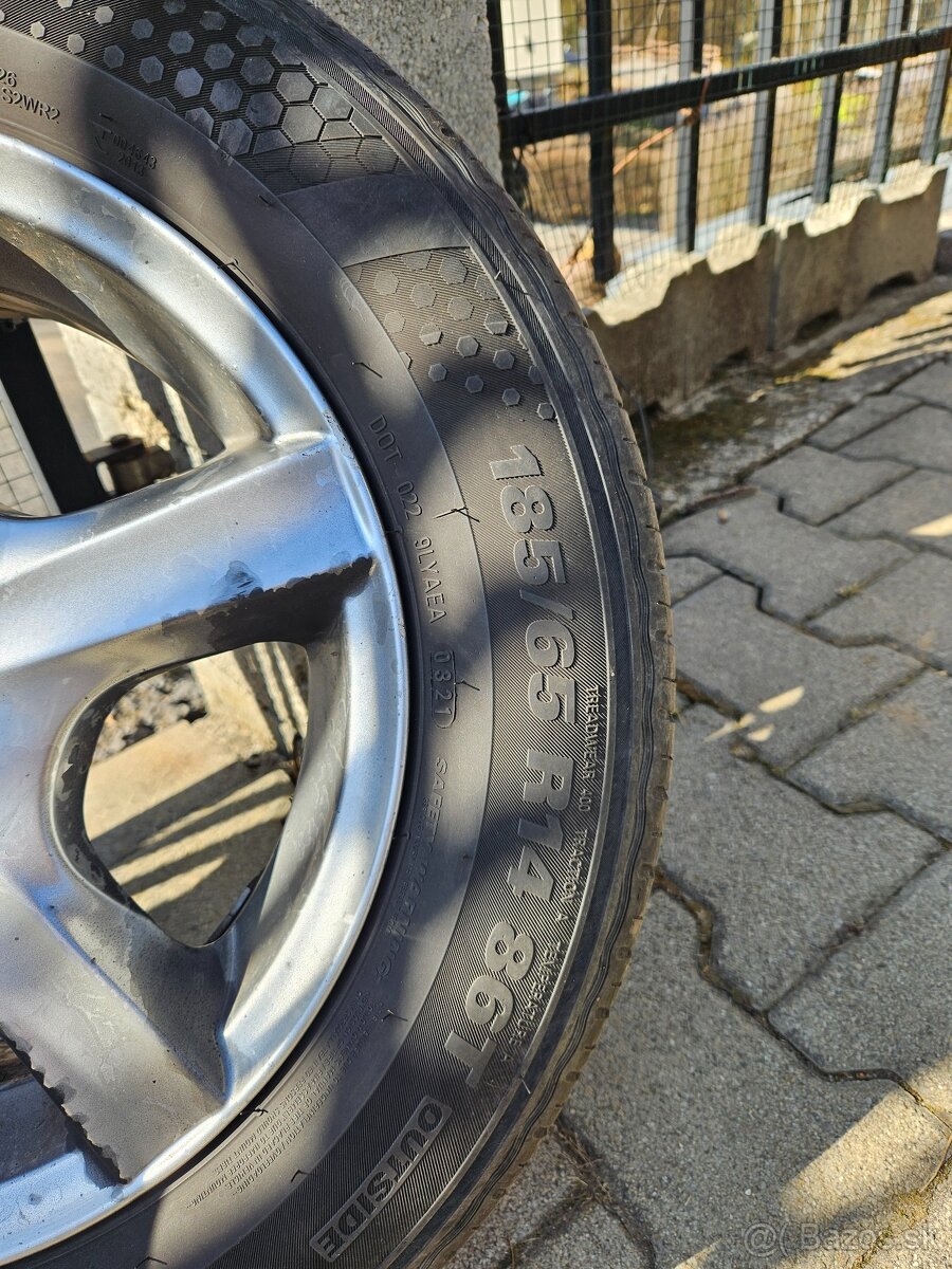 Letné pneumatiky 185/65r14 +disky 4x108 - 2