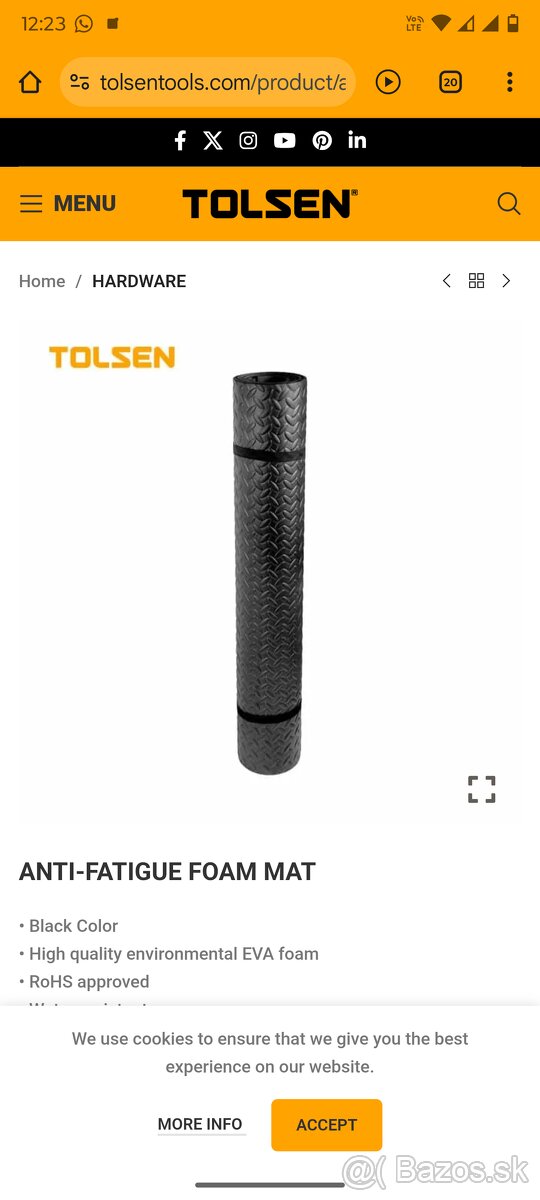 Tlmiaca protiunavova podložka Tolsen 65499 - 2