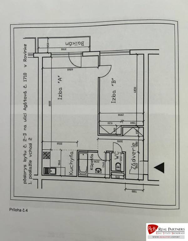 Predaj 2 izbového bytu s balkónom v Rovinke, 58m2 - 2
