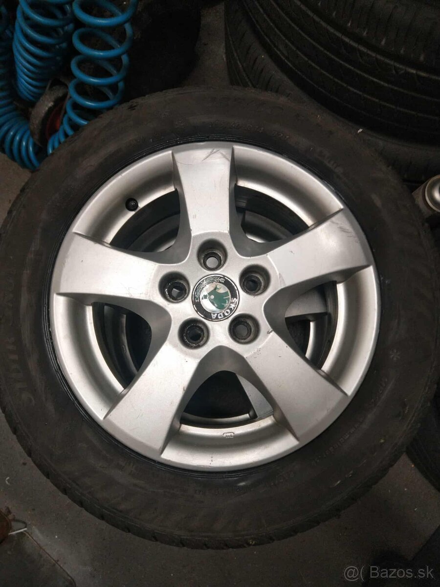 Alu 5 x 100 R 14 + zimné pneu. - 2