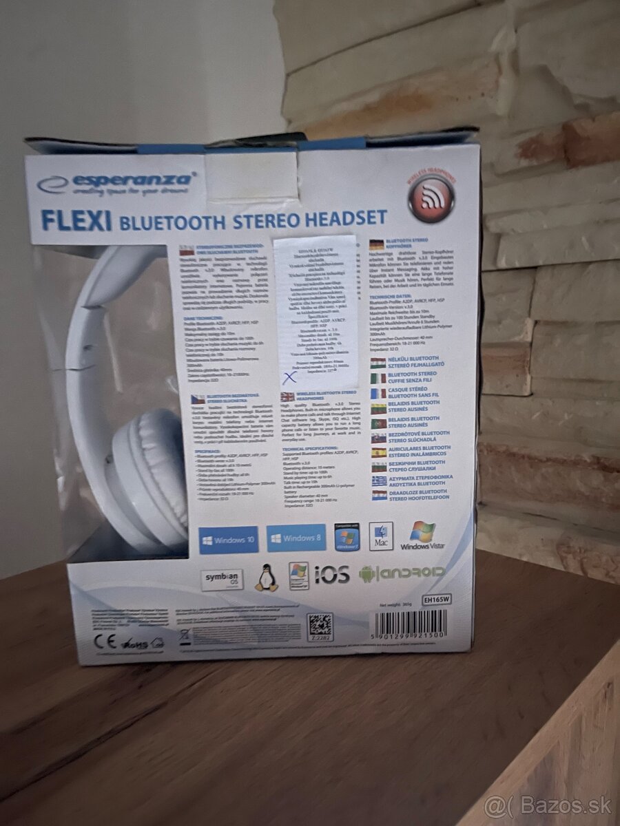 Bluetooth slúchadla biele - 2