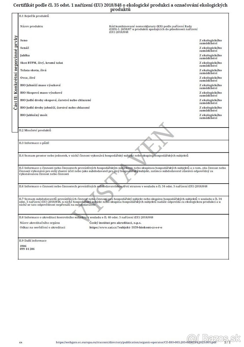 BIO seno kulaté balíky 130 cm - 2