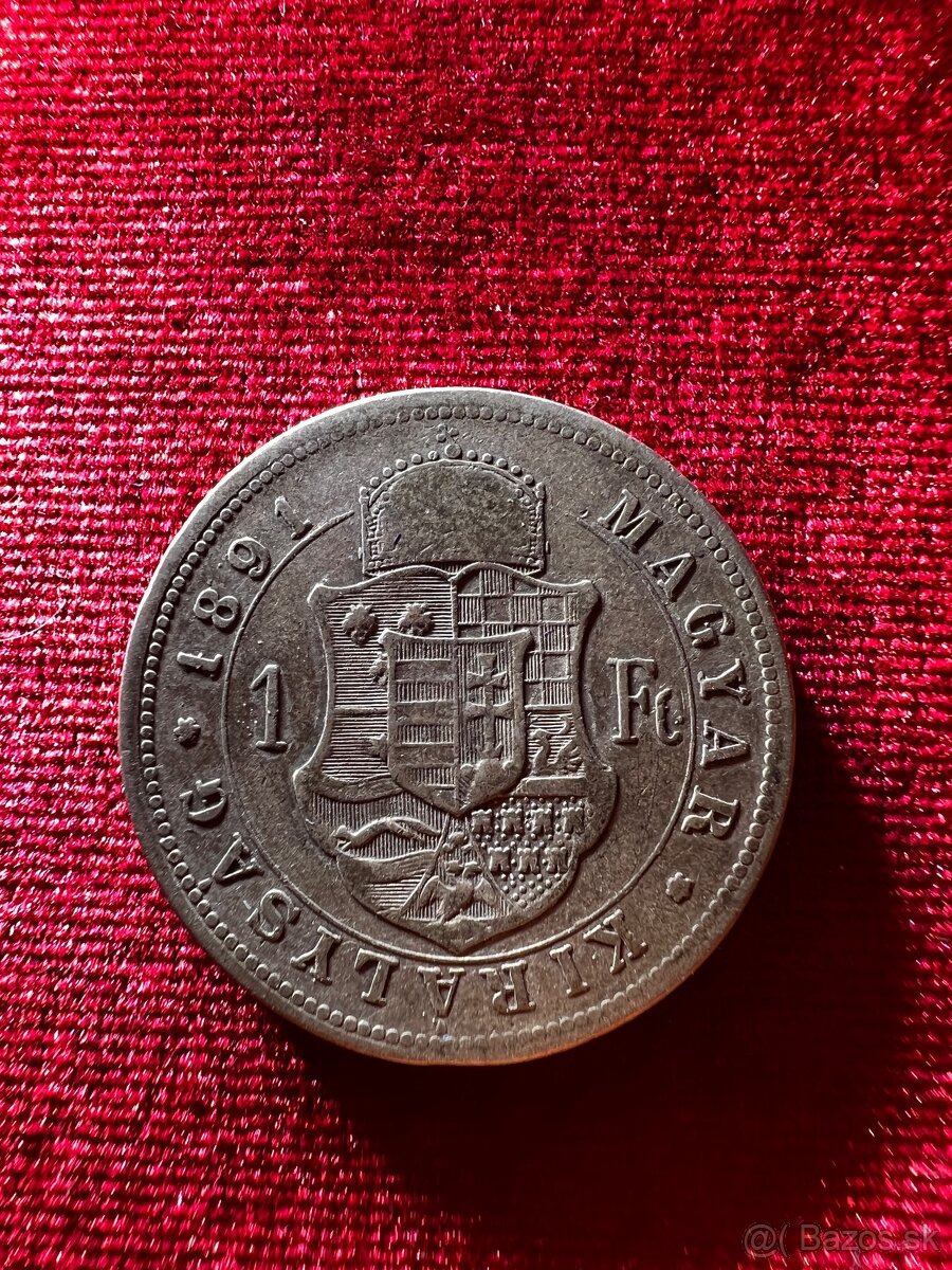 Zlatnik/ forint 1891 KB Fiume (7-2-4) - 2