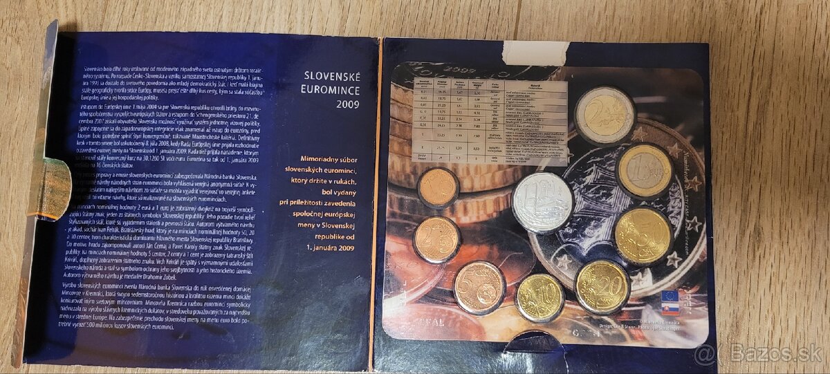 Prvý súbor slovenských euromincí - 2