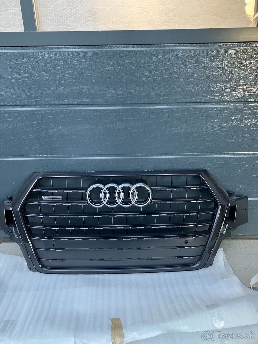 maska audi q7 15-15 sline s-line cerna grill - 2