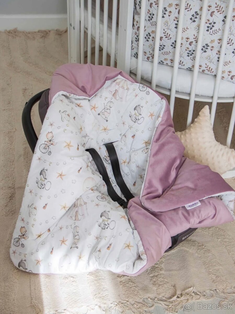 Velvet deka do autosedačky/ vajíčka - 2